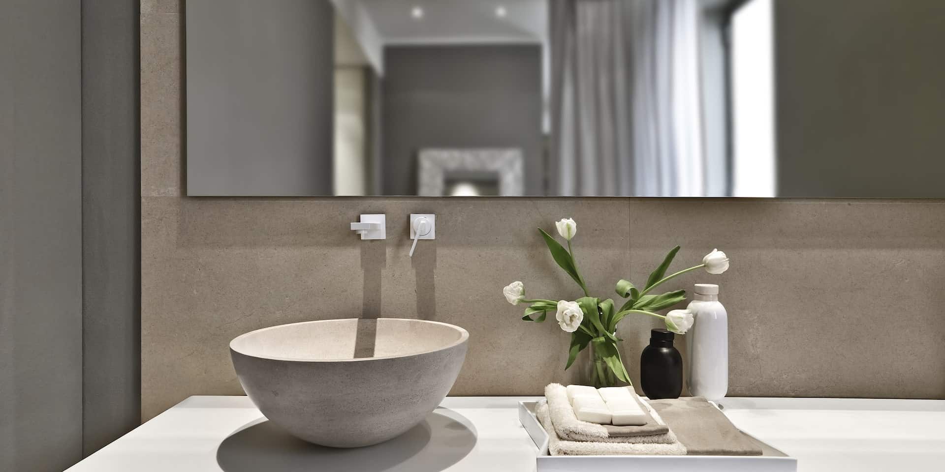 modern bathroom with feature sink