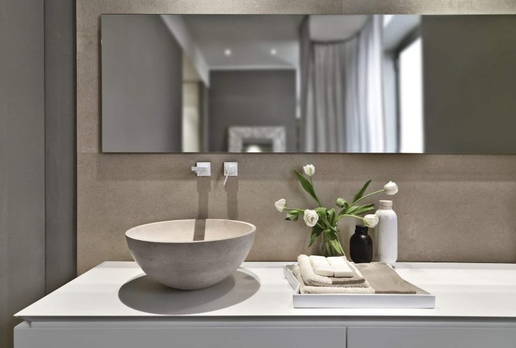 modern bathroom with feature sink