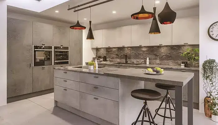 Modern Kitchen with feature lighting
