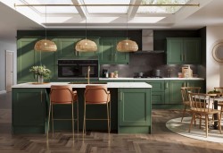 Highland Green modern kitchen with feature lighting