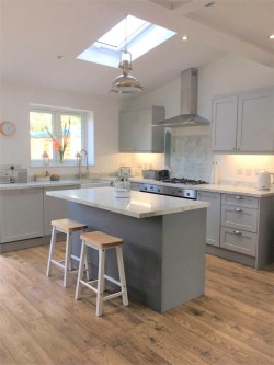 Light Grey Kitchen with Island